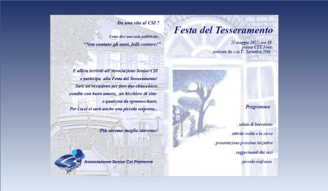 Locandina Festa tesseramento