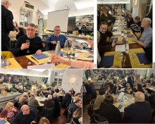 Al bicchiere di benvenuto il Presidente illustra il gioco ... e la giuria brinda all'ingrato compito che le spetta!