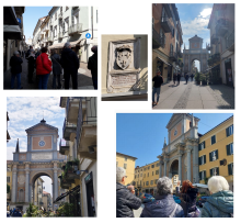 Percorriamo il tratto pedonale della centralissima via Vittorio Emanuele II, dominata da un arco monumentale molto imponente e ben conservato