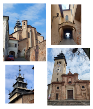 Si sale verso San Giorgio, che ha un curioso campanile a pagoda